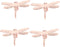 OSALADI 4pcs Pink Dragonfly Cabinet Knobs Set, Vintage Zinc Alloy Dresser Drawer