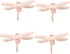OSALADI 4pcs Pink Dragonfly Cabinet Knobs Set, Vintage Zinc Alloy Dresser Drawer