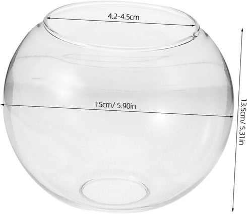 150mm 1-5/8-inch E27 BESTOYARD Glass Globe Lamp Shade Replacement with Clear Round Light Sphere Ball Lamp Shade