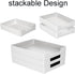 Letter-Size Tray, Desk Drawer Organizer, A4 Plastic Paper Tray, Stackable Paper Organizer for Office, School, Home
