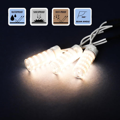 G4 LED Bulb 5W, 12V-24V 40W G4 Halogen Equivalent, Natural Daylight White 4000K, 10-Pack