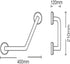 ALDEPO Grab Bars Wall-Mounted Towel Rack Bathroom Safety Armrest Rails, Stainless Steel Surface Polished Balance Bar