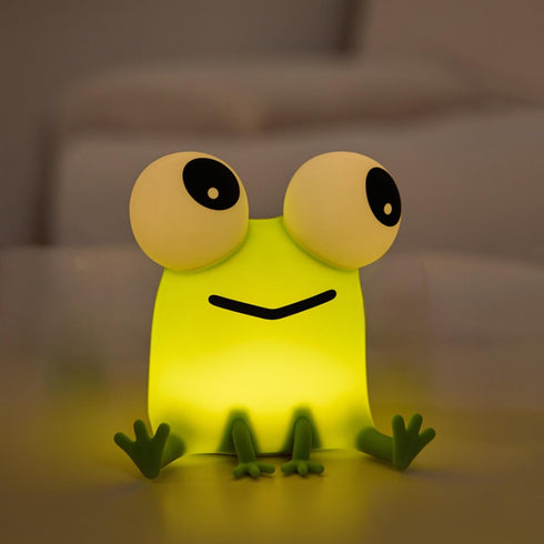 CQDAKET Frog Night Light for Kids, Rechargeable Bedside Touch Lamp, Dimmable, with Timer,