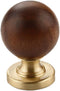 JFdvshsju 2Pcs Gold Brass Cabinet Handles, Brass Walnut Drawer Pulls, Kitchen Cabinets Knobs