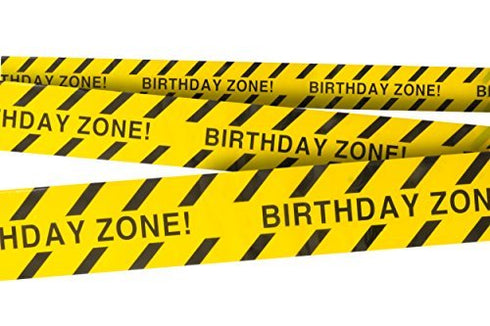 3 100 Tapix Birthday Zone Party Decoration in. Wide X Ft. Long High Visibility Tear Resistant Design Great