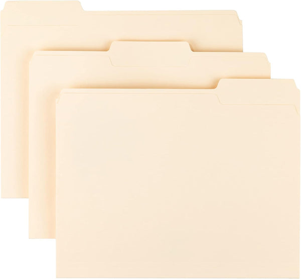 Smead Manila File Folder, 1/3-Cut Tab, Letter Size, 200 per Box, Manila