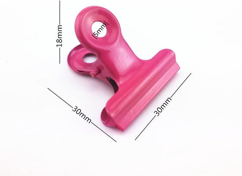 yueton 20pcs Mixed Color Metal Bulldog Clips, Utility Paper Clips, Hinge Clips for Home and Office Use