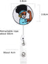 Black Nurse Power Badge Holder | Black Girl Magic Retractable Name Card Clip for Girl Power