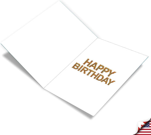 The Best Card Company Jumbo 18th Happy Birthday Card (8.5 x 11 Inch) - Notecard with Envelope for 18 Years