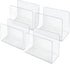 Azar Displays Medium Standing File Holder/Sorter Desk Organizer, 4-Pack, Clear, 255082