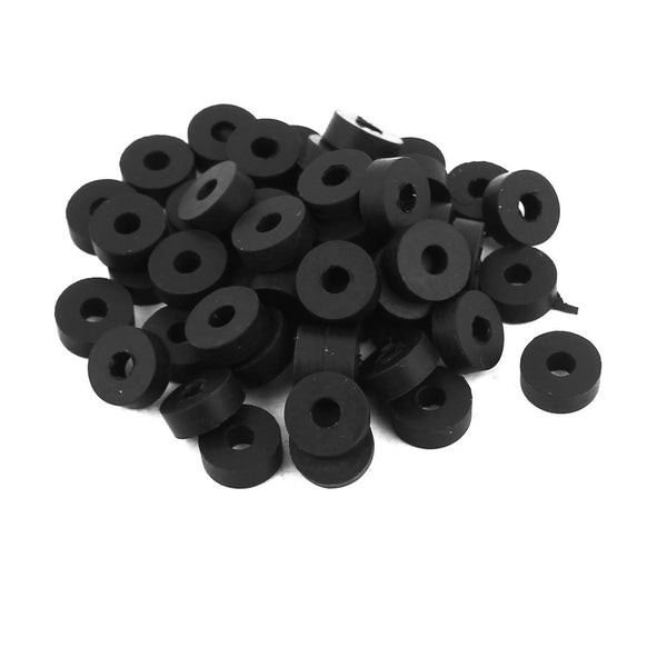 uxcell Rubber Flat Washers for Faucet Pipe Water Hose, 11mm OD, 4mm ID, 4mm Thickness, Pack of 50