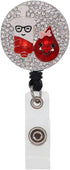 Cute Rhinestone Dropping Nurse Retractable ID Badge Reel Holder