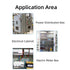 2pcs 500V 60A 3 Position Dual Row Screw Terminal Block, Black Electrical Barrier Terminal Strip for Power Distribution