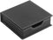 luzen Square PU Leather Self-Stick Note Pad Holder Box, Desktop Sticky Notes Box for Home Office, Black