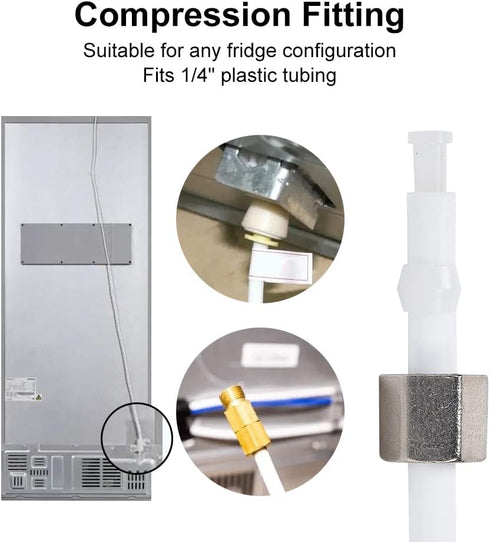 CGELE Refrigerator Water Line Kit, 39.4ft Ice Maker Water Line with 1/4" OD Quick Connect Fittings for Fridge