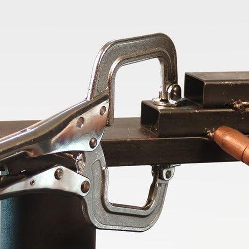 6" Locking C-Clamp, Max Clamping Capacity: 2 , Vinyl Coated Quick Release Handle