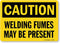 SmartSign S-4532-PL-14 "Caution: Welding Fumes May Be Present" Plastic Sign, 10" x 14", Black on Yellow