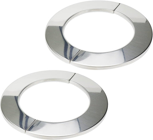 Wall Split Flange, Stainless Steel Round Escutcheon Plate for 3.58"/91mm Diameter Pipe, Pack of 2
