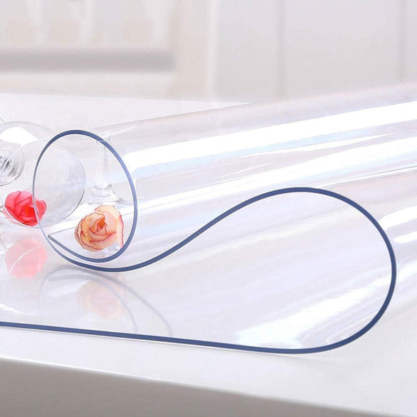 HYTESCO Custom 14 x 16 Inch Clear Desk Cover Protector, 1.5mm Thick Plastic