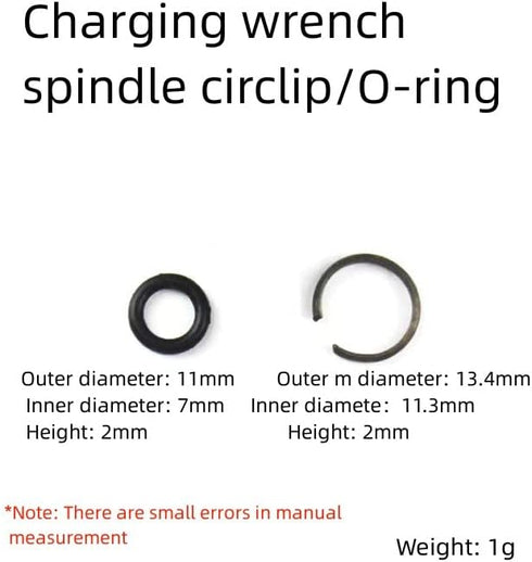 10-Piece 1/2 Inch Impact Wrench Socket Retainer Rings Set, Black, Carbon, Rubber, Steel by SANFAY