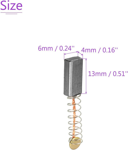 DMiotech 10 Pack Carbon Brushes, 13mmx6mmx4mm for Electric Motor