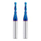 2 PCS CNC Router Bits 1/4inch Shank, 1/8inch Cutting Dia Carbide Ball Nose End Mill for Side Milling, Finish Machining