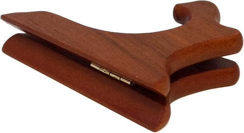 BANBERRY DESIGNS Walnut Folding 4" H Easels Display Stands Premium Quality - Set of 3 Ideal for Small Plates Plaques Books Tiles