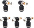 Beduan Pneumatic Air Flow Control Valve Push to Connect Elbow 90 Degree M5 Male Thread 4mm Tube OD (Pack of 5)