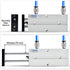 TAILONZ PNEUMATIC 10mm Bore 75mm Stroke Double-Rod Double-Acting Aluminum Pneumatic Air Cylinder