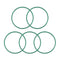 uxcell Fluorine Rubber O-Rings, Green, Pack of 5, 38mm OD, 35mm ID, 1.5mm Width FKM Seal Gasket