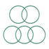 uxcell Fluorine Rubber O-Rings, Green, Pack of 5, 38mm OD, 35mm ID, 1.5mm Width FKM Seal Gasket