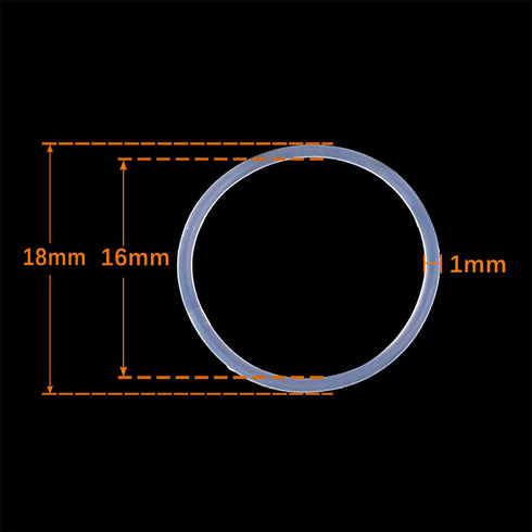 X AUTOHAUX Silicone O-Rings, 18mm OD 16mm ID VMQ Seal Gasket for Compressor Valves, Pack of 20