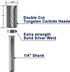 SA-5 Tungsten Carbide Burr Cylinder Shape Double Cut Rotary Burr File, 1/2” Cutter Dia X 1” Cutter Length, Pack of 1