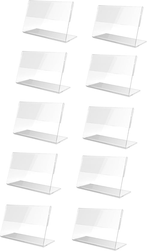 Marketing Holders 10 Pack Table Tent 3.5" x 2" Sign Holder - Horizontal Deli Ice Cream Shop Pricing