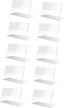 Marketing Holders 10 Pack Table Tent 3.5" x 2" Sign Holder - Horizontal Deli Ice Cream Shop Pricing