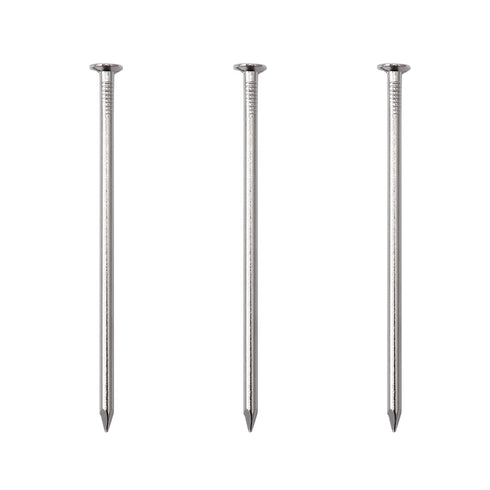Nickel Plated 4 Inch Hanging Nails - 25pcs, Ideal for Wall & Wood, Long Nails for Various Projects