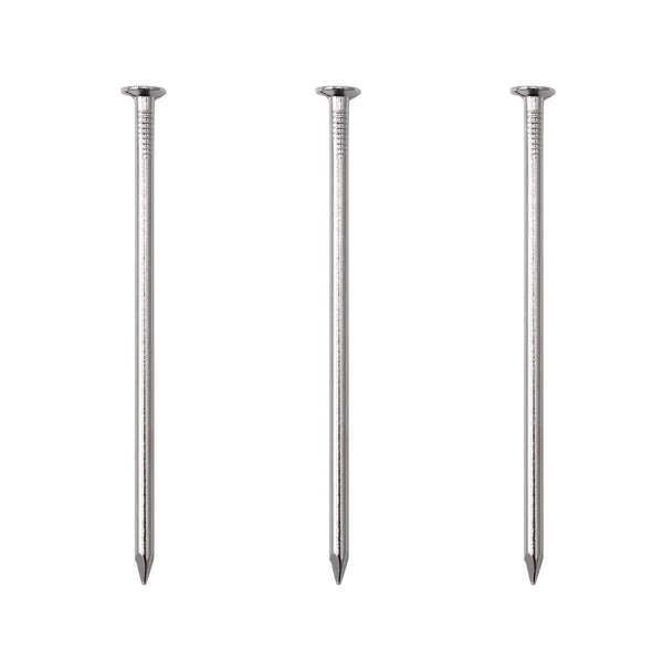 Nickel Plated 4 Inch Hanging Nails - 25pcs, Ideal for Wall & Wood, Long Nails for Various Projects