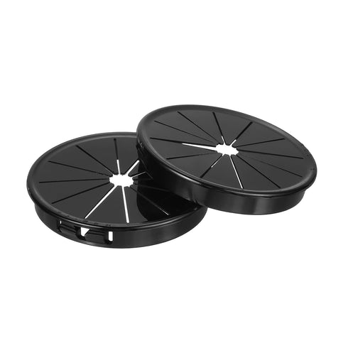 1Pcs Grommet Grommet 2.95"(75mm) Grommet uxcell Desk Black, Snap Bushing with Shutter for Holes with Mounting, Round