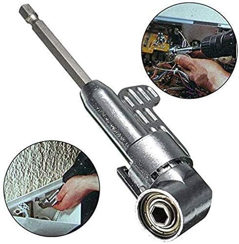 105 Degree Right Angle Driver Angle Extension Bit Kit, 1/4 inch Flexible Power Screwdriver Drill Attachment for