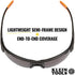 Klein Tools 60162 Safety Glasses, Professional Protective Eyewear, Semi Frame, Scratch Resistant, Anti-Fog, Gray