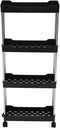 Miriam Song Slim Rolling Storage Cart, 4 Tier bar cart Organizer for Bathroom, Kitchen,