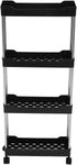 Miriam Song Slim Rolling Storage Cart, 4 Tier bar cart Organizer for Bathroom, Kitchen,