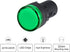 uxcell 2Pcs Green Indicator Light AC/DC 110V, 22mm Panel Mount for Electrical Control Panel, HVAC, DIY Projects