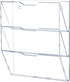 MyGift Wall Mounted 3 Tier Clear Acrylic Letter Rack, Mail Organizer for Office and Entryway, Vertical Storage Rack
