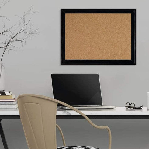 Quartet Cork Bulletin Board, Framed Corkboard, 11” x 17”, Black Frame, Message Board (79279) by Quartet
