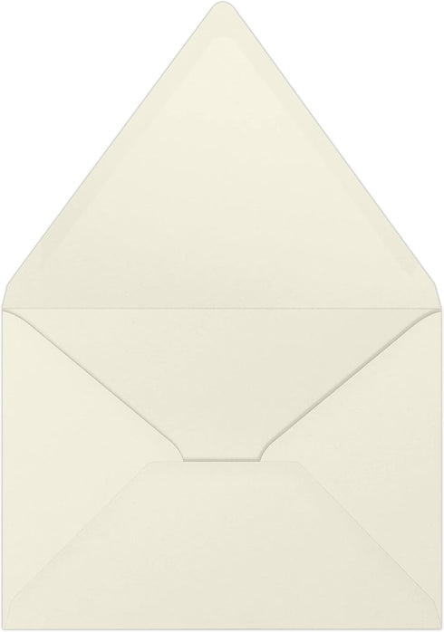 LUXPaper A7 Contour Flap Invitation Envelopes, 5 1/4" x 7 1/4", Natural, 70lb Text, 50 Qty