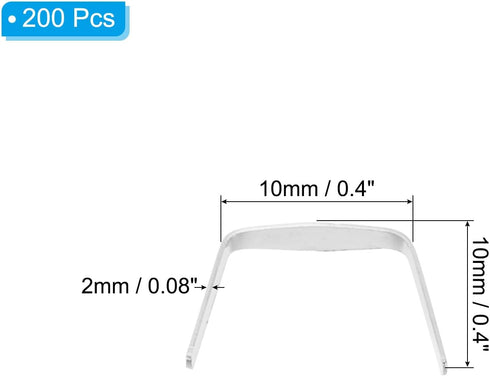 PATIKIL 10x10mm 200Pcs Copper Chandelier Connector Pins, Chandelier Crystal Clips for Fastening Crystals Parts