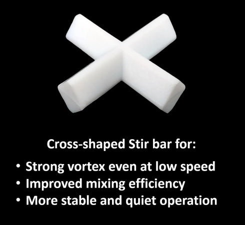 7pc PTFE Stir Bars Set for Magnetic Stirrer Mixer - Straight (15,20,25,35,50 mm), Cross (38 mm), Retriever (250 mm)