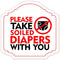 Heritage Plus Please Take Soiled Diapers With You Wall or Door Sign