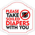 Heritage Plus Please Take Soiled Diapers With You Wall or Door Sign